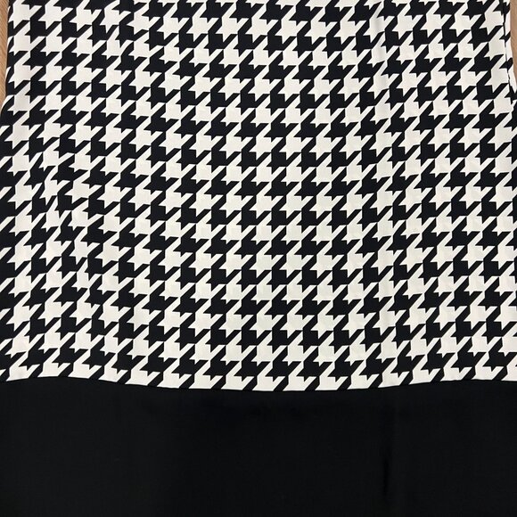 Cynthia Rowley Black White Houndstooth Dress Size 12 - Picture 4 of 7